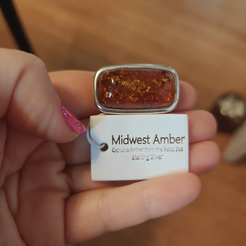 925 Midwest Amber Ring - Picture 10 of 16